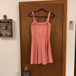 Peach skater mini dress
